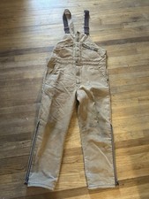 Vintage 60s 70s Key Imperial Canvas Coveralls Large Short Talon Insulated Work