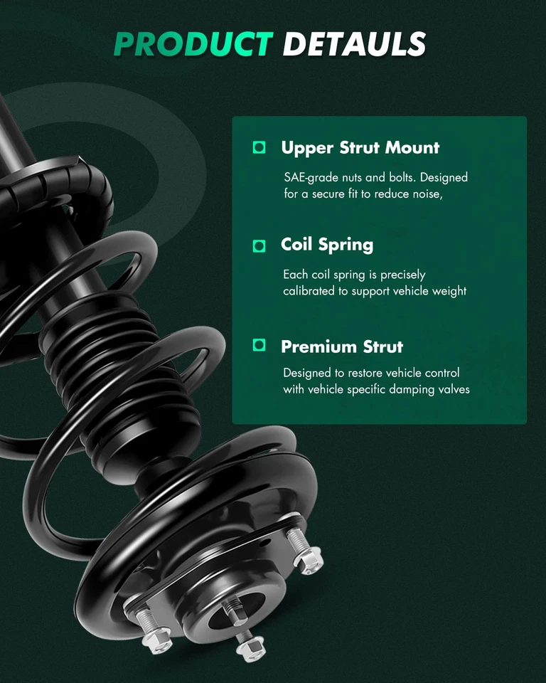 For 2007-2009 Mitsubishi Outlander Complete Front Struts w/ Spring & Rear Shock - Image 3 of 4