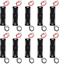 10PCS 18650 Battery Holder 1-Slot 3.7V Storage Box Case with Wire Leads