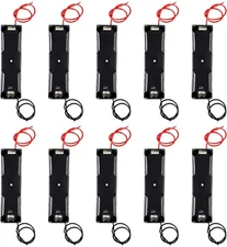 10PCS 18650 Battery Holder 1-Slot 3.7V Storage Box Case with Wire Leads