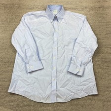 Vintage Brooks Brothers Oxford Button Shirt 17 - 32/33 Blue OCBD Formal Mens 90s