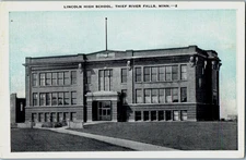 Vintage Postcard 1915-1930 Lincoln High School, Thief River Falls, Minnesota