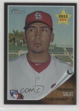 2011 Topps Heritage Chrome Black Refractor 28/62 Fernando Salas #C81 0jz3