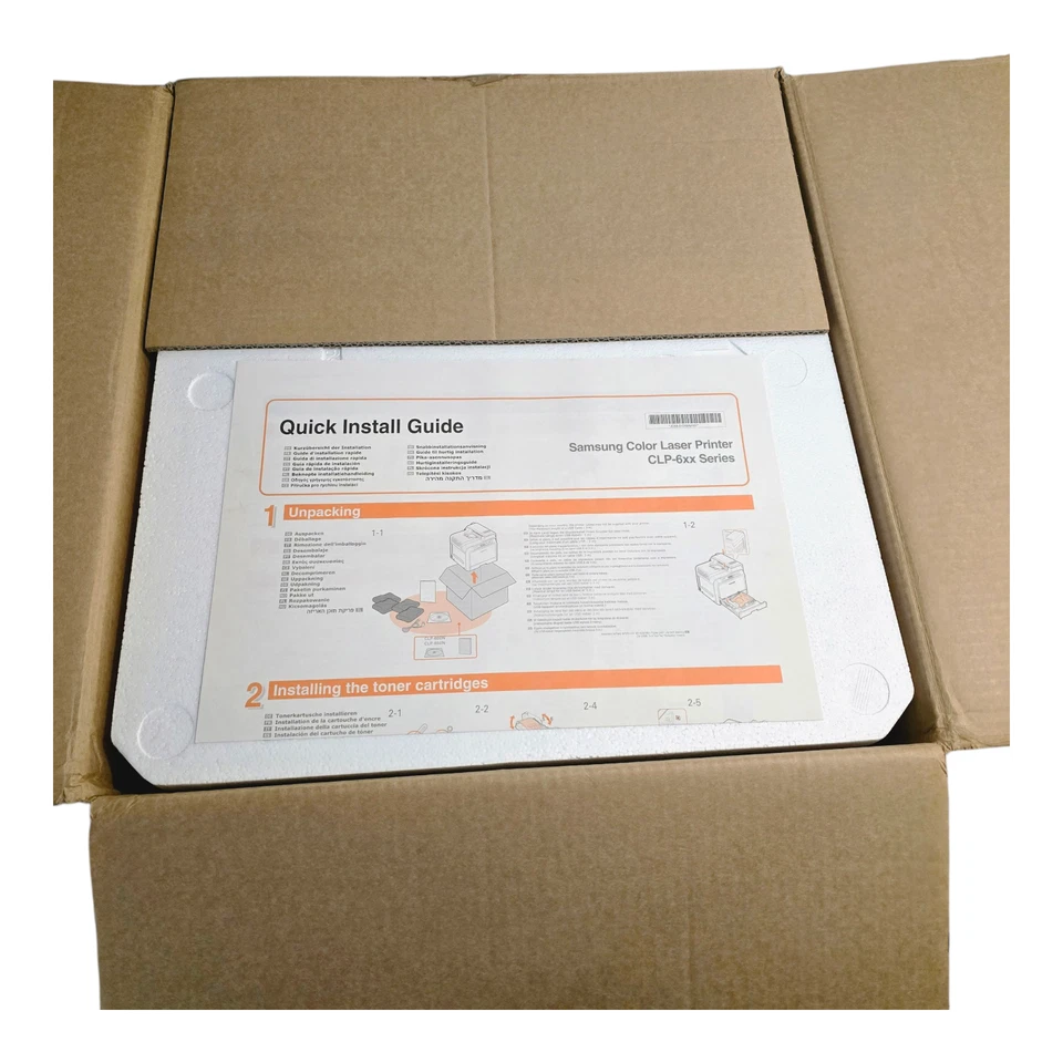 Impresora láser Samsung CLP-650N caja abierta color sin usar lista para red 20 PPM Foto 2 de 4