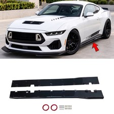 Gloss Black Side Skirt Fit Ford Mustang Gtecoboostdark Horse S650 2024-2026