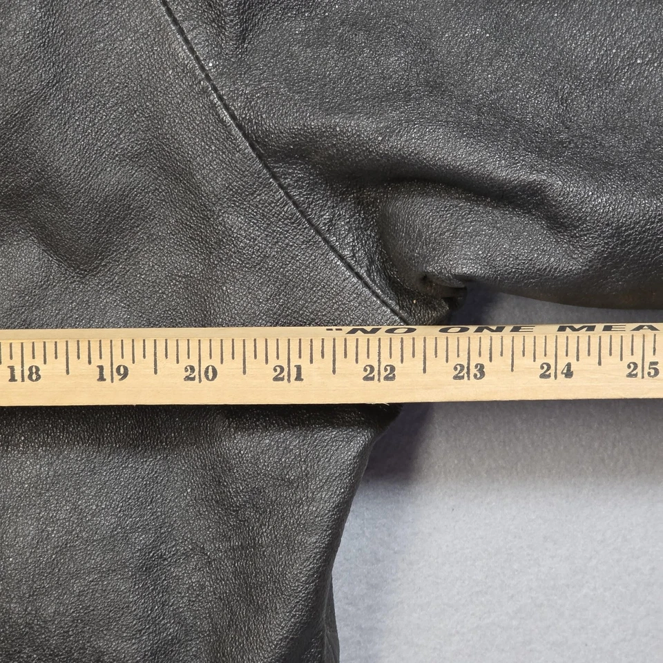 Winlit Leather Jacket Womens Large Black Hooded Parka Quilted Zip Front Lined - Image 3 of 4