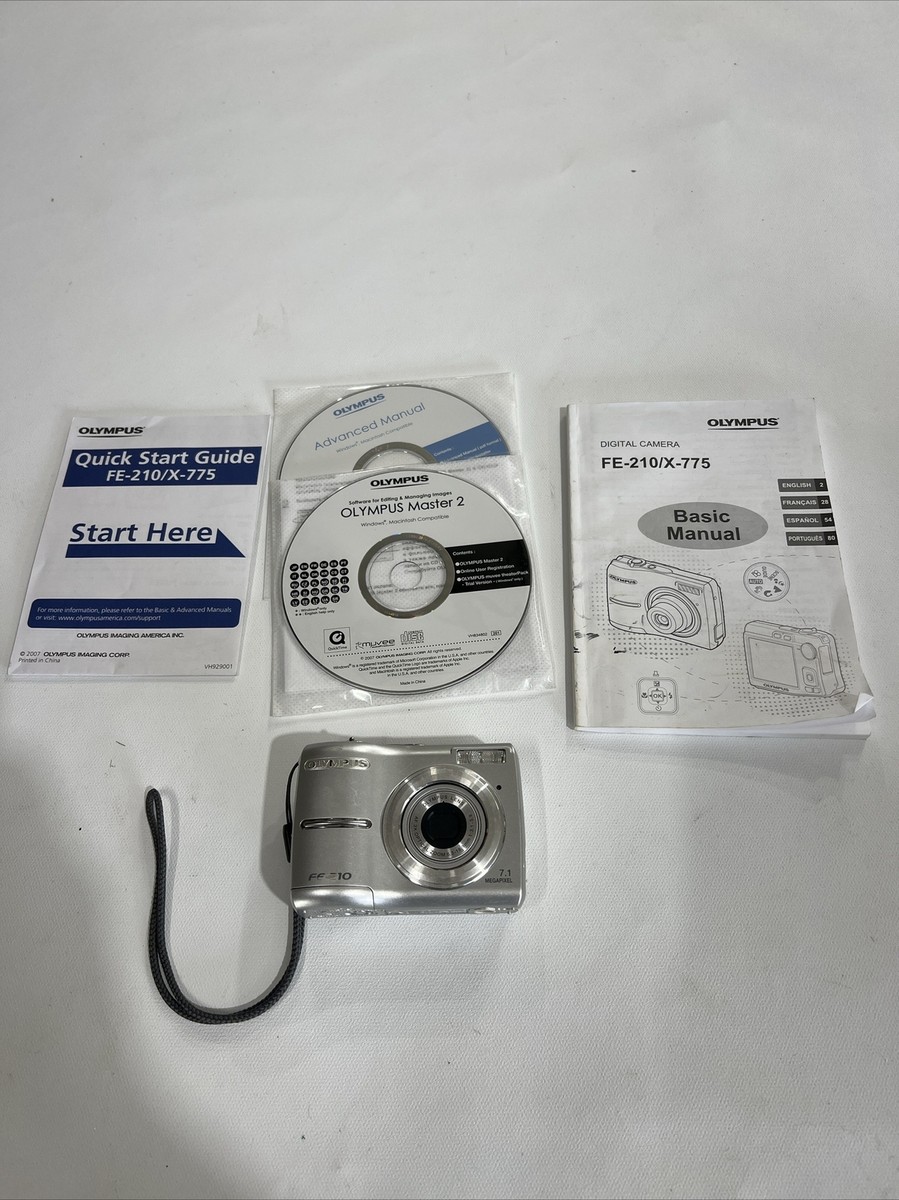 Olympus Fe-210 Digital Camera No Memory Card Untested For Parts