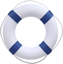 20in Safety Life Preserver Ring Buoy for Swimming, Swim Foam Ring - Pool Safety