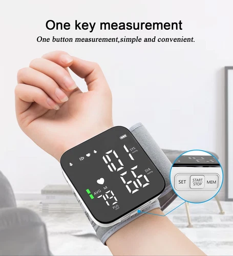 Automatic Digital Wrist Blood Pressure Monitor BP Machine Cuff LED Heart Rate - Picture 3 of 13