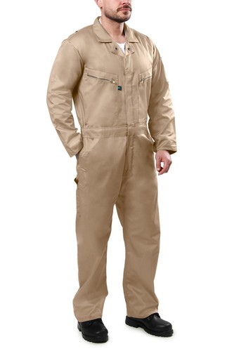 Kolossus Cotton Blend Long Sleeve Coverall Zip-Front Pockets Overall - Picture 19 of 25