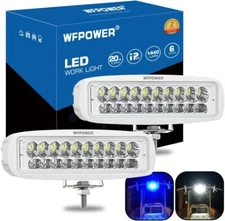 20W 2 Pack Led Boat Lights Blue White 3 Mode Waterproof Spreader Lights