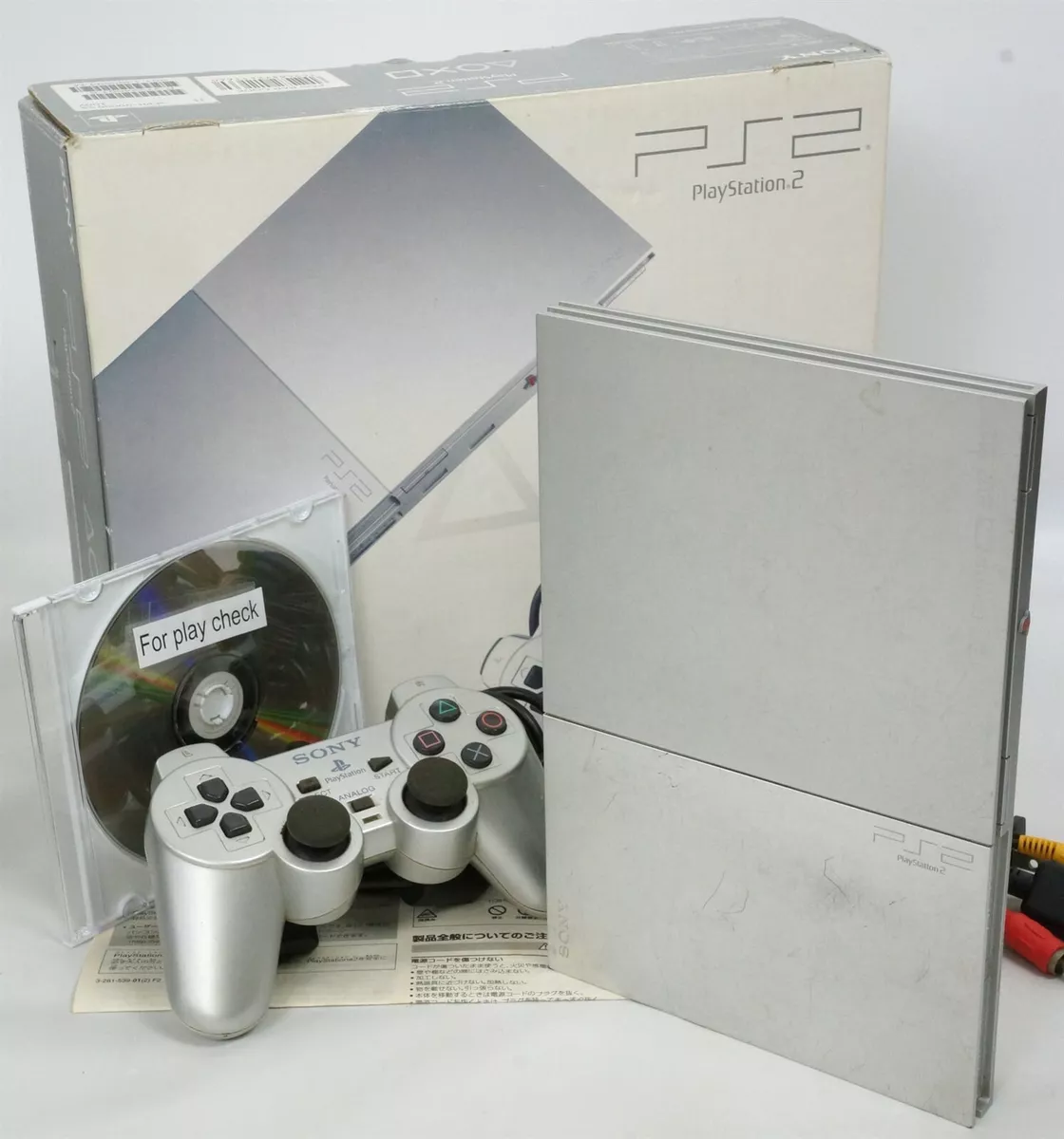 Used Sony Playstation 2 PS2 Slim Silver Console 