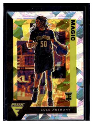 2020-21 Panini Flux Silver Cracked Ice Prizm #210 Cole Anthony RC