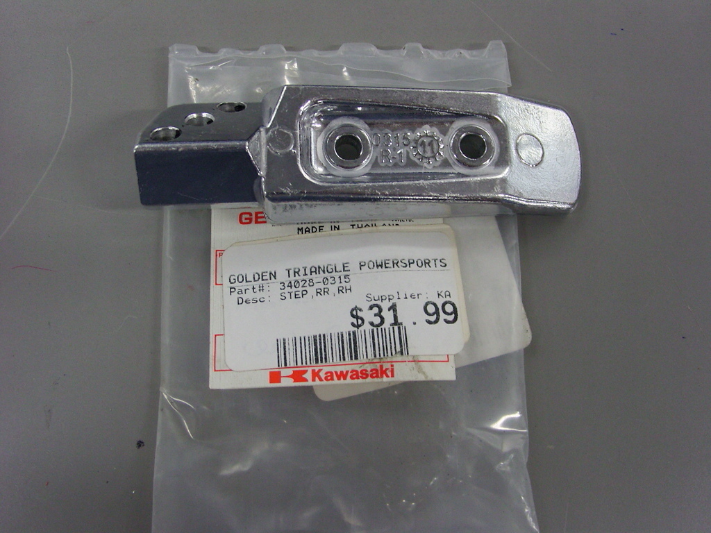 NOS Kawasaki Rear Right Footpeg 2012 ZX1000 EX650 34058-0315 NOS Kawasaki Rear Right Footpeg 2012 ZX1000 EX650 34058-0315