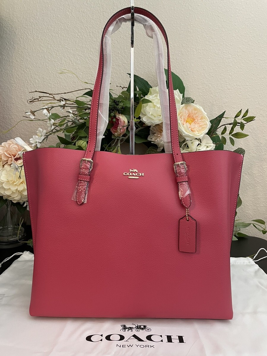 COACH コーチ★モリートートダブルフェイスレザー★Mollie Tote COACH Leather MOLLIE TOTE Shoulder Bag ~ Strawberry Pink | eBay