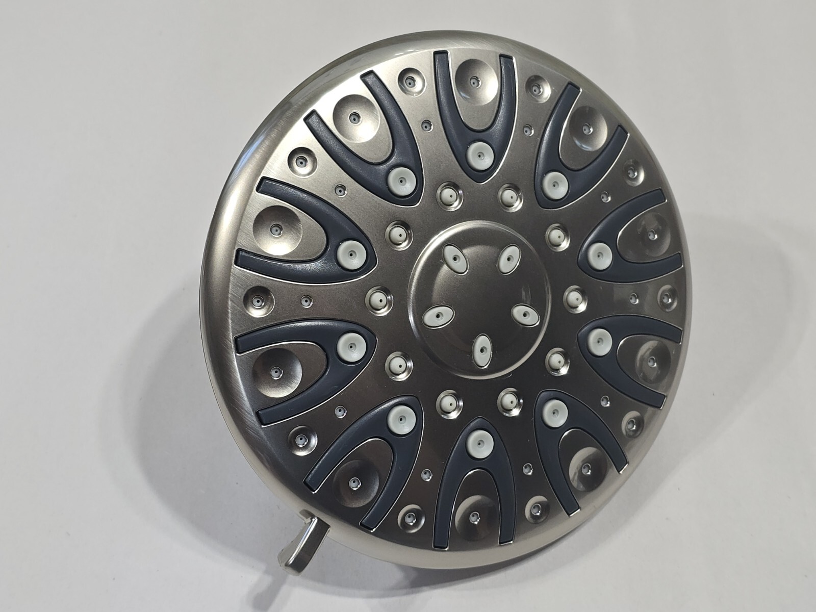Glacier Bay Round Shower Head with Adjustable Heads in Brush