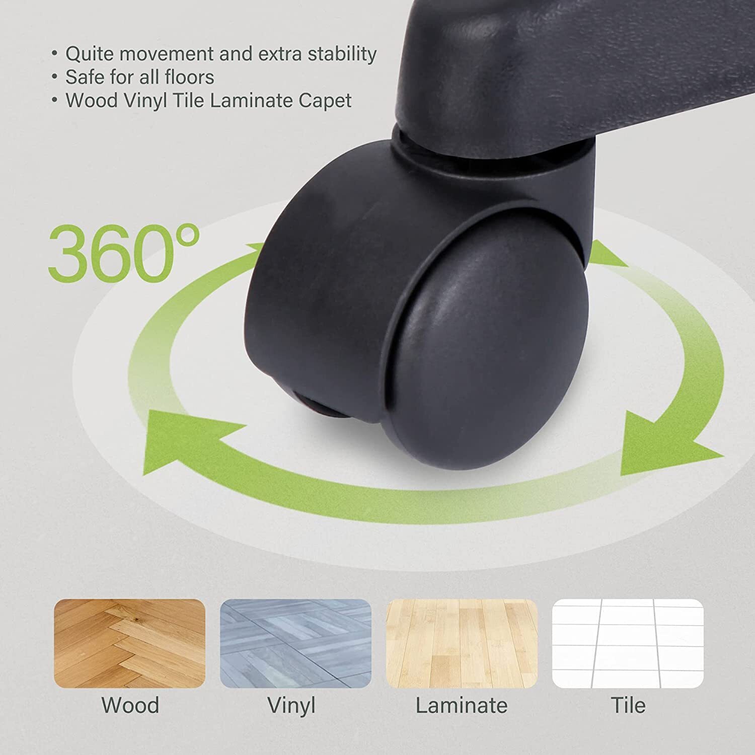 Rolling Stool Round PU Leather Salon Stool Chair Height Adjustable with Wheels 