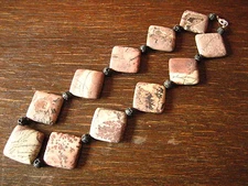 magnificent statement chain necklace silver leaf jasper picture jasper landscape jasper