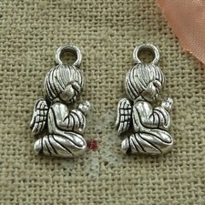 Free Ship 220 pcs tibetan silver angel charms 16x8mm L-2805
