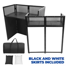 20x40x45" DJ Booth Facade Table Station Event w/Bag Scrims + Foldable Tabletop