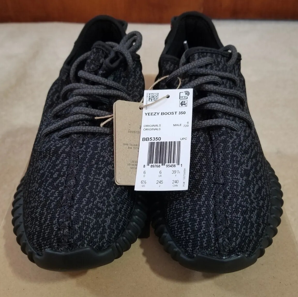 Adidas Yeezy Boost 350 Pirate Black BB5350 size 6.5 