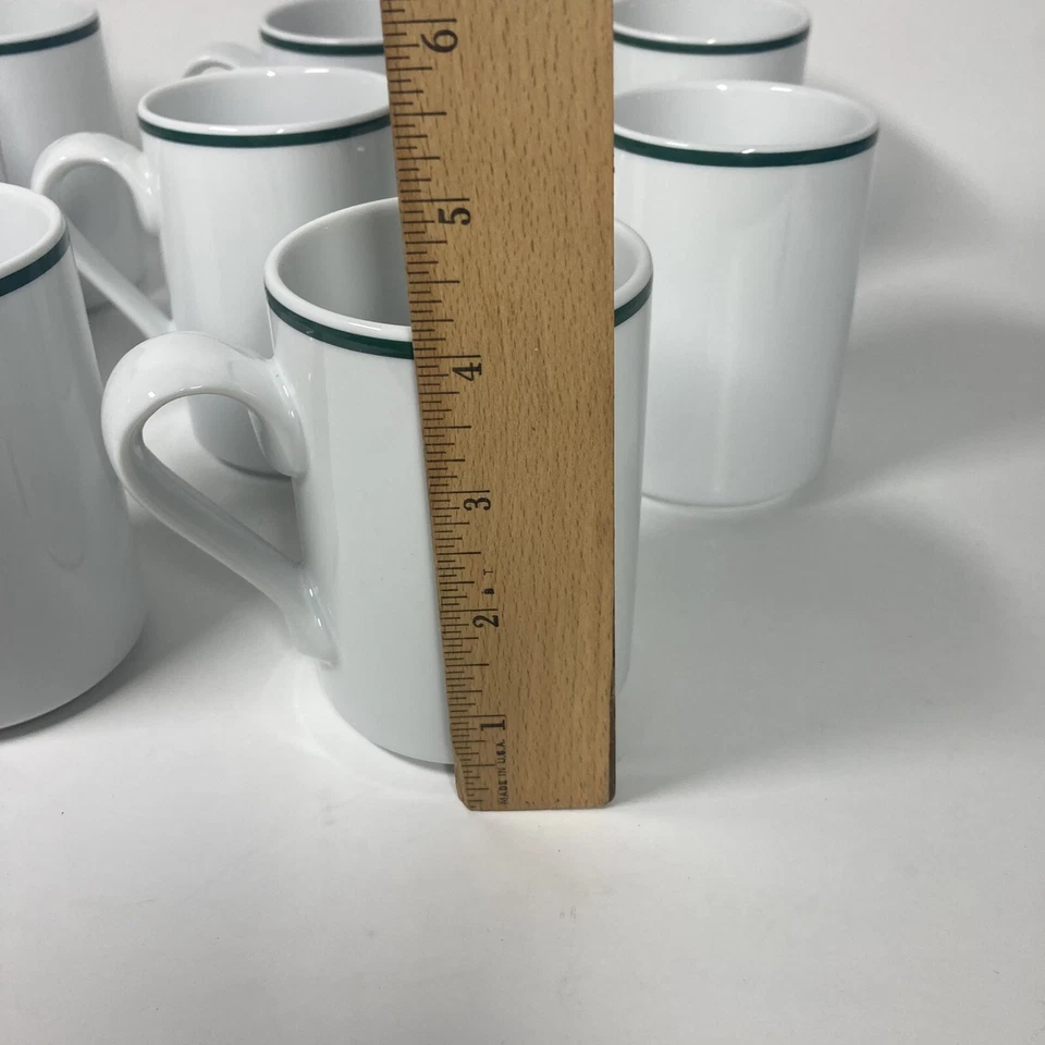 丹斯克小酒馆 Christianshavn 绿色马克杯 8 件套 葡萄牙 4.25 高 — 第 3/4 张图片