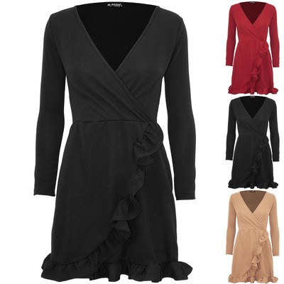 ladies wrap over dresses