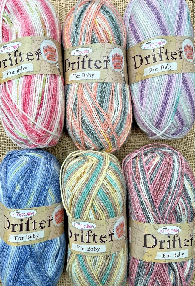 KING COLE BABY DRIFTER. CHOICE OF SHADES. 100gm Balls.