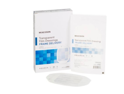 Transparent Film Dressing McKesson Framed Octagon 4 X 4-3/4 Inch Sterile BX/50