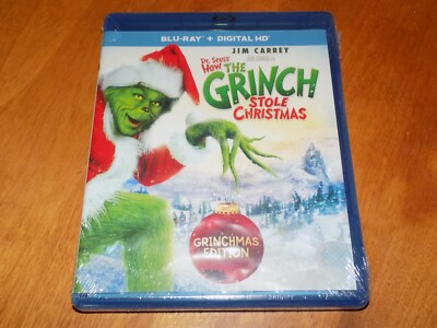 HOW THE GRINCH STOLE CHRISTMAS Grinchmas Edition Carrey BLU-RAY NEW NO DIGITAL