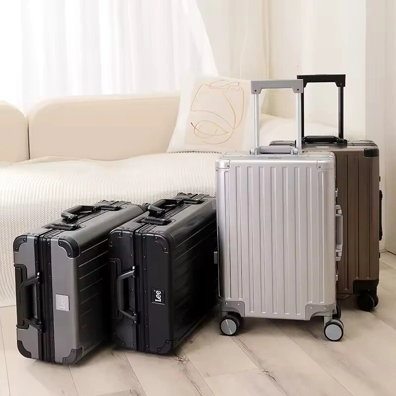 Maleta de viaje de aleación de aluminio y magnesio para hombre equipaje con ruedas de negocios Foto 4 de 4