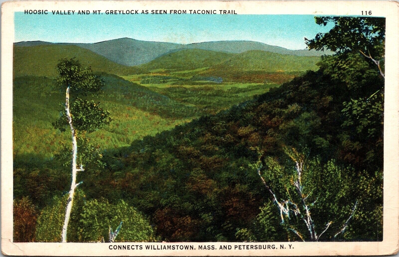Massachusetts New York Hoosic Valley Mt Greylock Taconic Trail WB