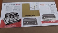 McIntosh Brochures  Owners Manuals CD Print you own manuals
