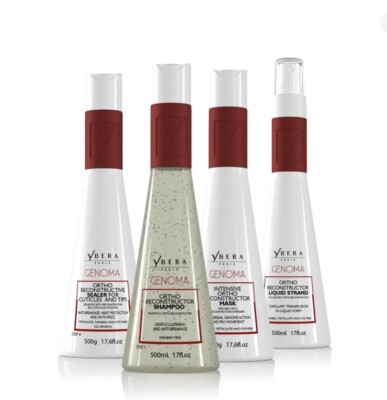 Genoma Ybera Paris Ortho-Reconstructor 4 Pasos Shampoo, Mask 500ml Ortho y Sella