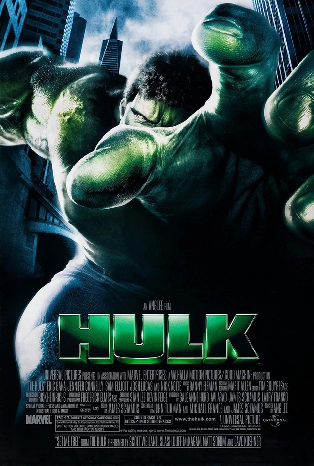 HULK MOVIE POSTER Double Sided ORIGINAL FINAL MARVEL 27x40 ERIC BANA