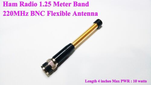 Ham Amateur Radio 220MHz 1.25 Meter Band 220 - 225MHz BNC Flexible Antenna - Picture 1 of 2