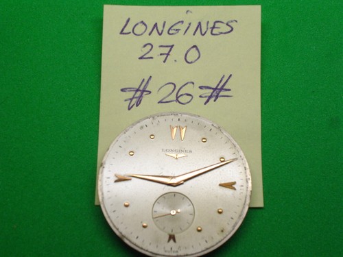 Longines 27.0 Movement. 34mm Working condition + dial + hands #26 | eBay
