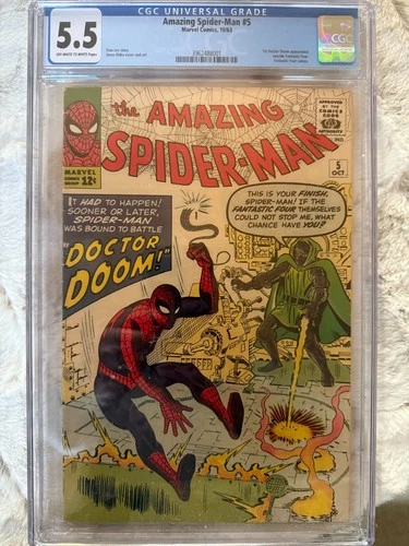 The Amazing Spider-Man #5 CGC 5.5 Fine- (Marvel Comics October 1963)