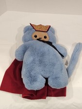 Lala Dollies Teddy Bear King Handmade Soft Blue Plush 11 Inch