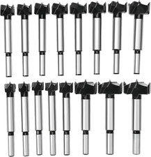 Forstner Drill Bit Set 15-35Mm 16 Pcs, Carbide Forstner Bits High Speed Steel Wo