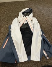 Tribord Sailer Jacket (Windbreaker) Size Medium Women White and Blue
