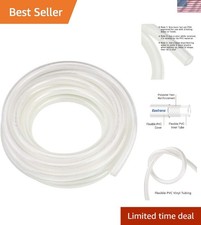 High Pressure 1/4" ID Braided Vinyl Tubing, 10 Ft Clear  Durable Solution