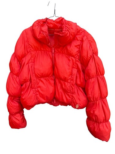 Free People FP Movement In a Bubble Puffer Jacket Orange Flame sz Small M6