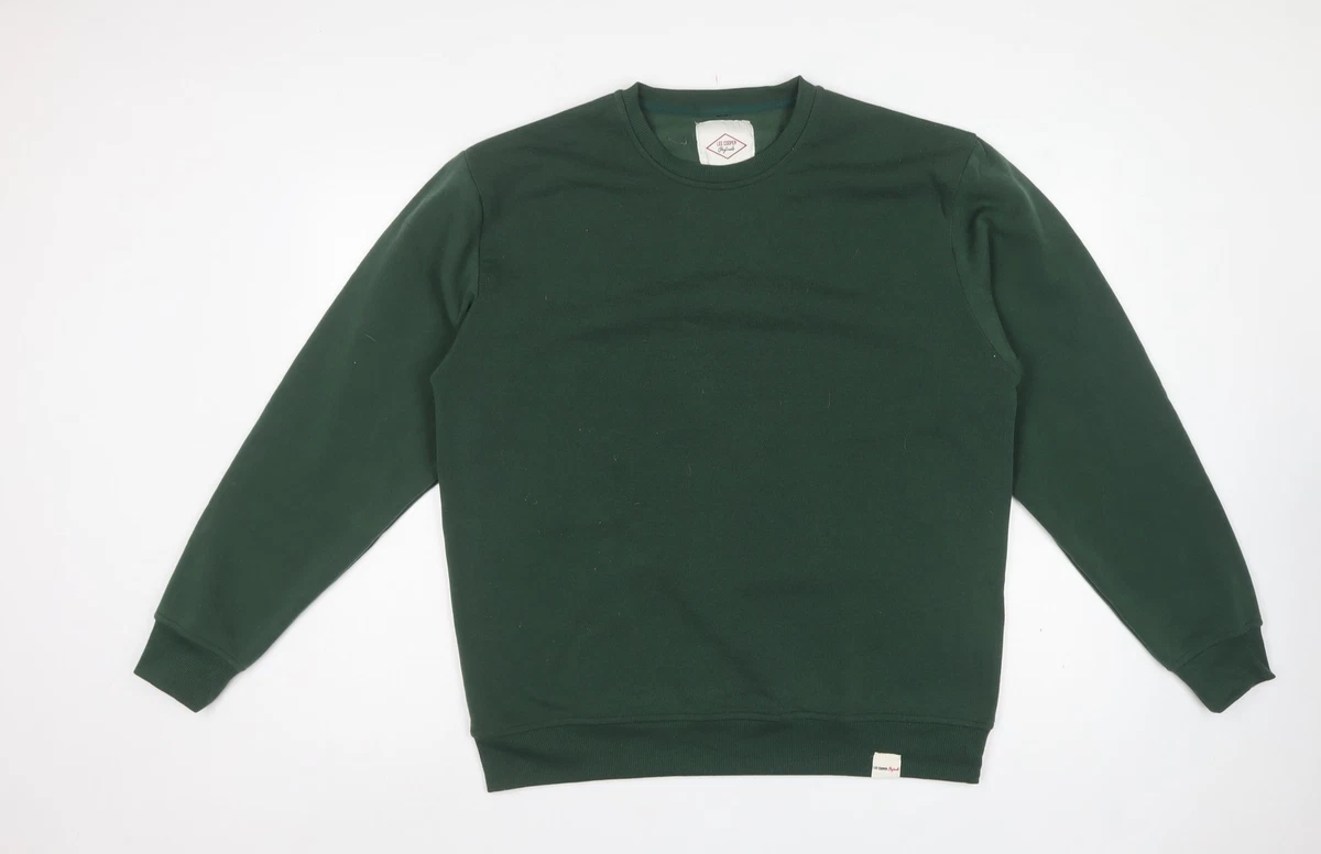 Sudadera Pullover Lee Cooper Para Hombre Talla L Verde Manga Larga Peso Pesado Logo