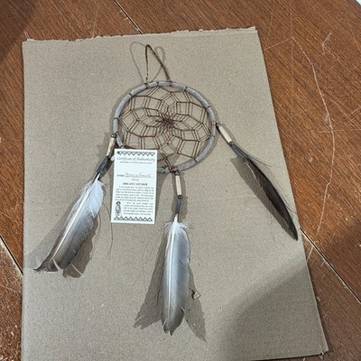 Navajo Dream Catcher Handcrafted COA Artist Sheena Frank 5'' Diameter