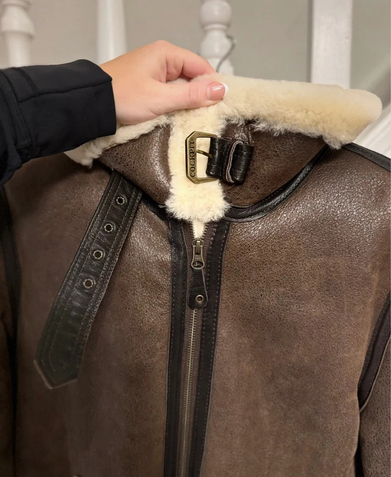 Cockpit USA B3 Sheepskin Flying Bomber Biker Pilot Jacket 38S RRP £1280.00 - Image 4 of 4