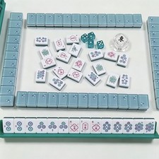 American Mahjong Game Set, 160 blue butterfly Layered Mah Jong Tiles,Fast ship