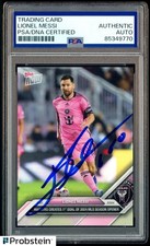 Lionel Messi Signed 2024 Topps Now Trading Card Soccer #1 PSA/DNA AUTO