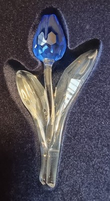 Swarovski 2002 SCS Renewal Gift - Crystal Blue Tulip ~ Mini Tulpen & OVP