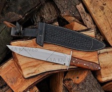 Custom Handmade Spring Steel Hunting Bowie Knife &ndash; Outdoor Camping Knife.